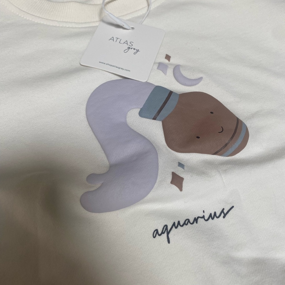 Atlas Grey 100% organic cotton toddler infant long sleeve shirt AQUARIUS soft